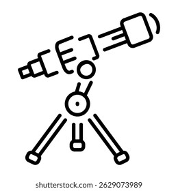 A line style icon of astronomical telescope 