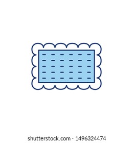 line style icon for baked cookie