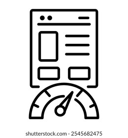 A line style icon of bandwidth usage