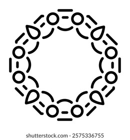 A line style icon of a bracelet 