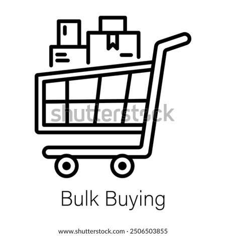 A line style icon of bulk buying 