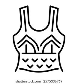 A line style icon of a camisole 