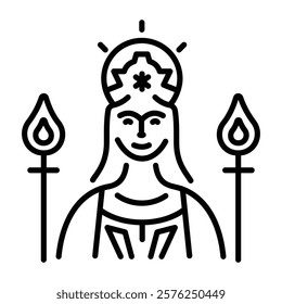 A line style icon of concordia goddess 