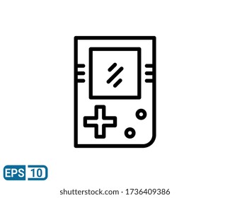 line style icon of console. vector illustration for graphic design, website, UI isolated on white background. EPS 10