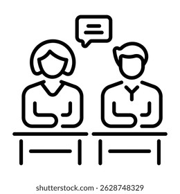 A line style icon of counselor