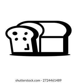 Linienstil-Symbol, das ein Brot darstellt