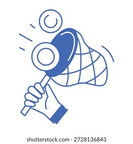 Um ícone de estilo de linha que representa a perseguição de dinheiro 


