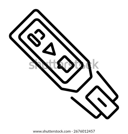 A line style icon depicting a scan reader