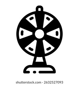 A line style icon depicting spinning wheel jackpot
