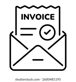 A line style icon depicting a tax invoice 