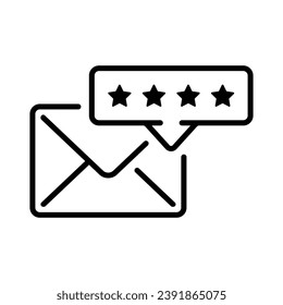 Line style Icon design for Email and Rating
