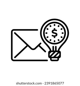 Estilo de línea Diseño de iconos para correo electrónico e ideas de negocio