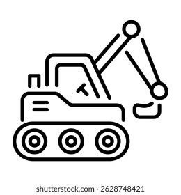 A line style icon of digger