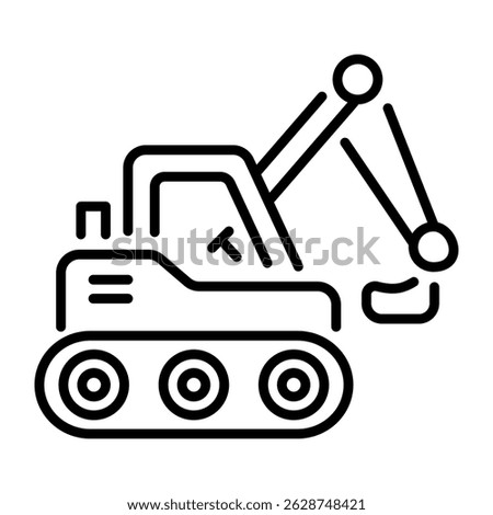 A line style icon of digger