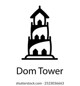 Line style icon of dom tower  