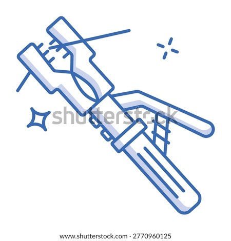 A line style icon of an electrode holder