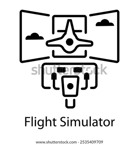 A line style icon of file simulator 