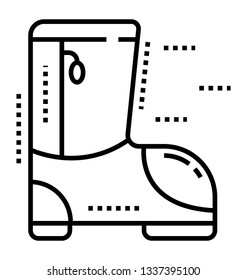 Line style icon of firefighting boots 