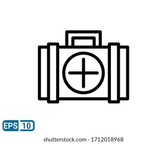 line style icon of first aid box. modern design. vector illustration for graphic design, website, UI. EPS 10