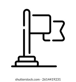 A line style icon of flag is ready for premium use
