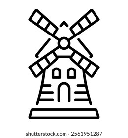 A line style icon of a flour mill 