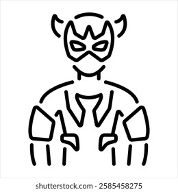 A line style icon of game avatar 
