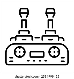 A line style icon of gaming joystick 