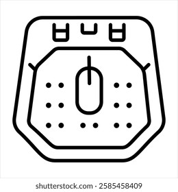 A line style icon of gaming mousepad 