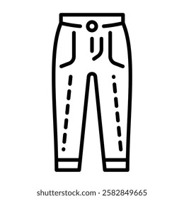 A line style icon of golf pants 