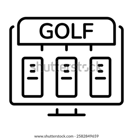 A line style icon of golf scoreboard 
