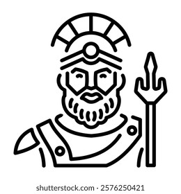 A line style icon of greek deity 