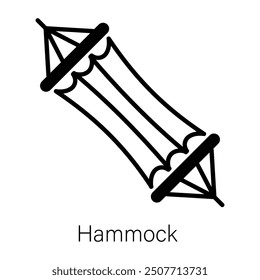 A line style icon of hammock 