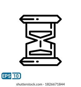 line style icon of hourglass icon. vector illustration for graphic design, website, UI isolated on white background. EPS 10
