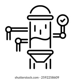 A line style icon of an industrial boiler 