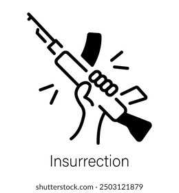 A line style icon of insurrection