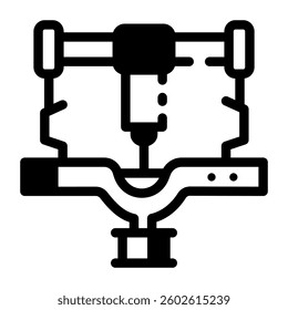 A line style icon of lab clamp holder 
