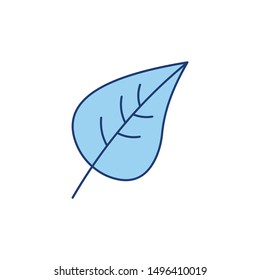 line style icon for leaf