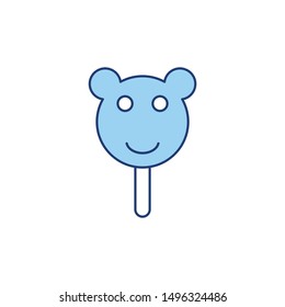 line style icon for lollipop candy icon