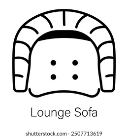 A line style icon of lounge sofa 