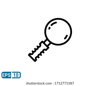 line style icon of magnifying glass. sign research symbol for website, graphic design, UI. EPS 10