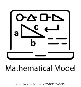 A line style icon of mathematical model