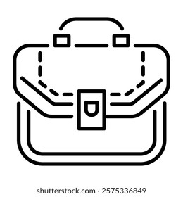 A line style icon of messenger bag 