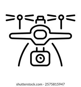 A line style icon of news drone 