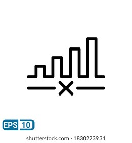 icono de estilo de línea sin red. ilustración vectorial para diseño gráfico, web, interfaz de usuario aislada en fondo blanco. EPS 10