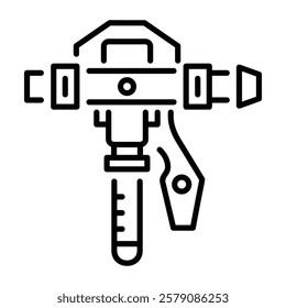 A line style icon of nozzle wrench 