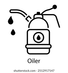 Line style icon of oiler 