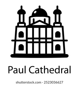 Line style icon of paul cathedral 