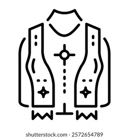 A line style icon of priest vestment 