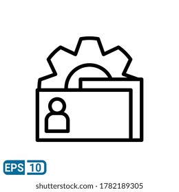 icono de estilo de línea de configuración de privacidad. ilustración vectorial para diseño gráfico, sitio web, interfaz de usuario aislada en fondo blanco. EPS 10