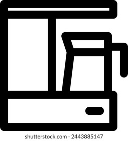 Line style icon related to appliance, coffee maker